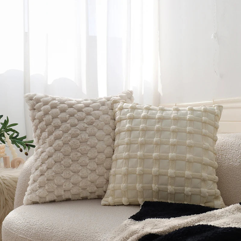 Throw Pillow Plush Teddy Fleece 18x18 Machine Washable