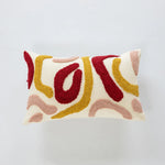 Throw Pillow Ribbed Grid Plush Faux Fur