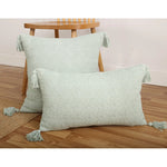 Throw Pillow Set Chenille Texture Tassels Removable Covers