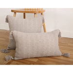 Throw Pillow Set Chenille Texture Tassels Removable Covers
