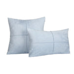 Throw Pillow Set Plush Suede-Look Cross-Seam & Removable Covers