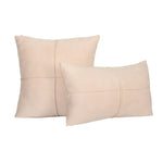 Throw Pillow Set Plush Suede-Look Cross-Seam & Removable Covers