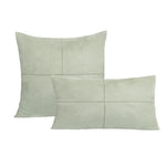 Throw Pillow Set Plush Suede-Look Cross-Seam & Removable Covers
