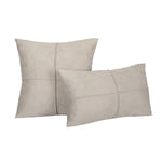 Throw Pillow Set Plush Suede-Look Cross-Seam & Removable Covers