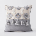 Throw Pillow Set Tufted Embroidery Tassels Mixed Lumbar & Square