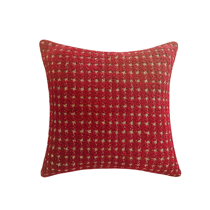 Throw Pillow Textured Bouclé Houndstooth 18x18in