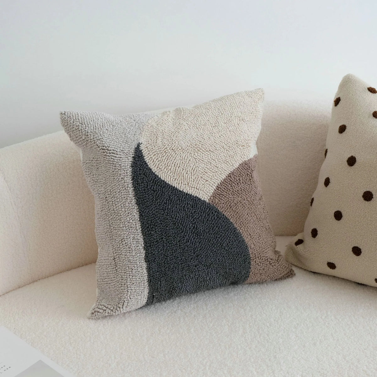 Throw Pillow Textured Floral Removable Cover
