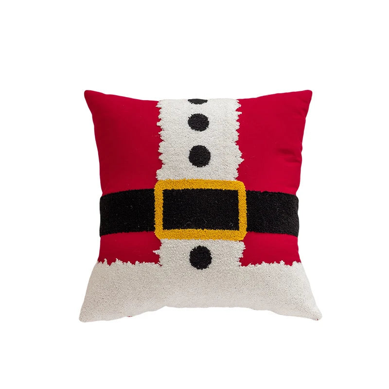 Throw Pillow Tufted Chenille Tree Motif Hidden Zipper