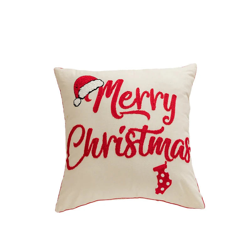 Throw Pillow Tufted Chenille Tree Motif Hidden Zipper