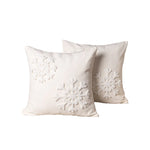 Throw Pillow Tufted Chenille Tree Motif Hidden Zipper