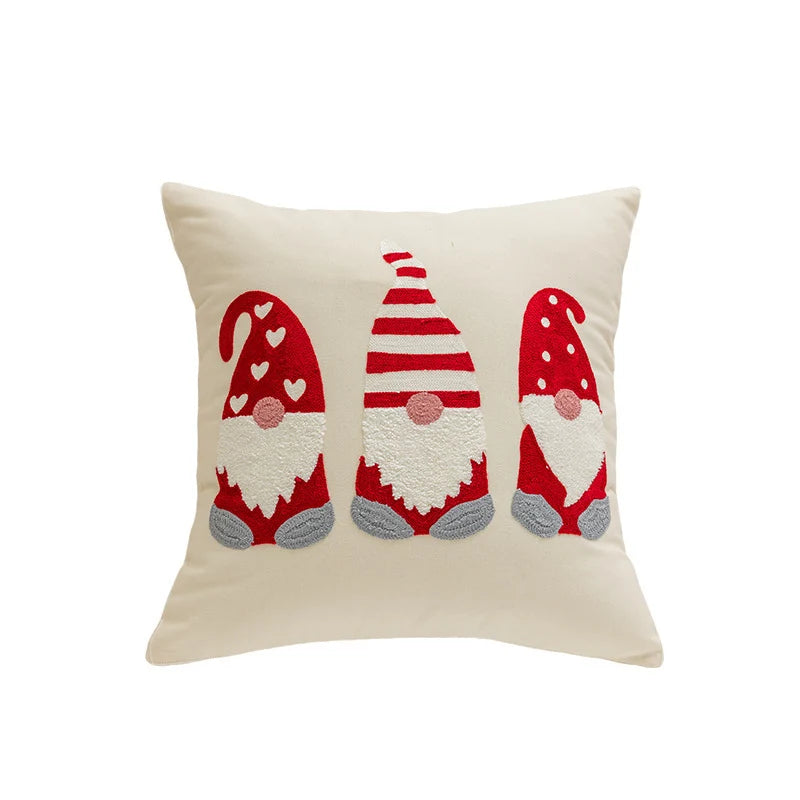 Throw Pillow Tufted Chenille Tree Motif Hidden Zipper