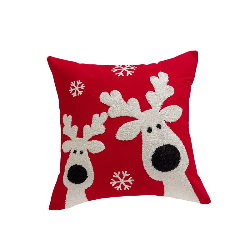 Throw Pillow Tufted Chenille Tree Motif Hidden Zipper