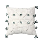 Throw Pillow Tufted Geometric Tassels Removable Cotton Cover