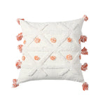 Throw Pillow Tufted Geometric Tassels Removable Cotton Cover