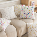 Throw Pillow Ultra-Soft Faux Fur & Holographic Foil