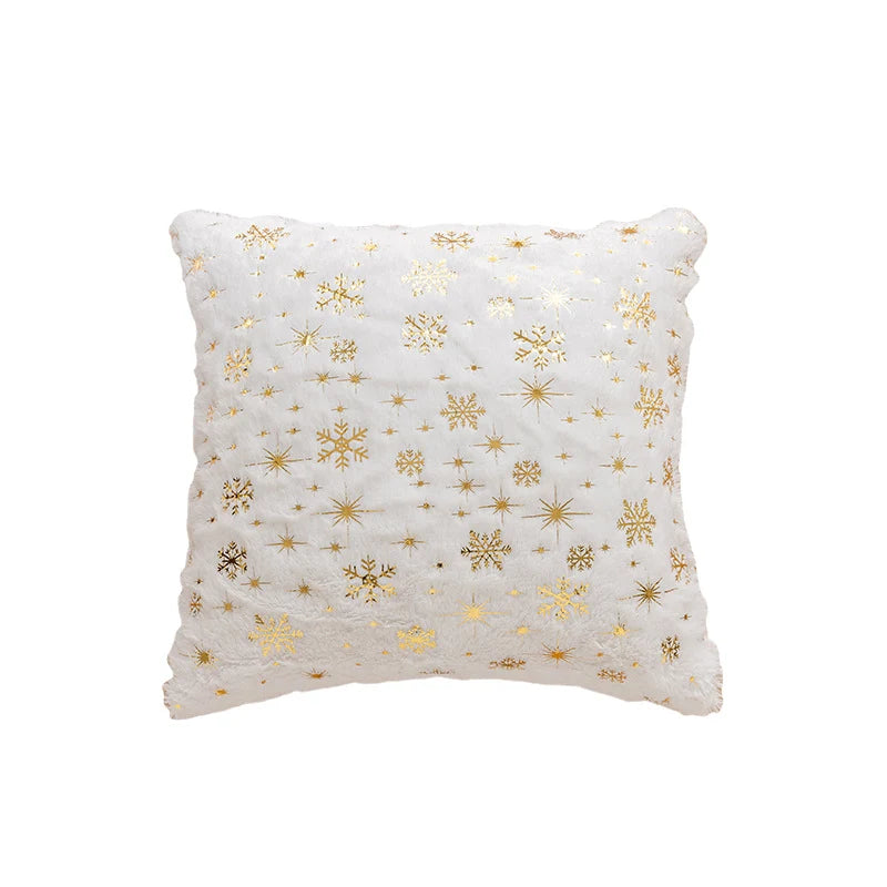 Throw Pillow Ultra-Soft Faux Fur & Holographic Foil