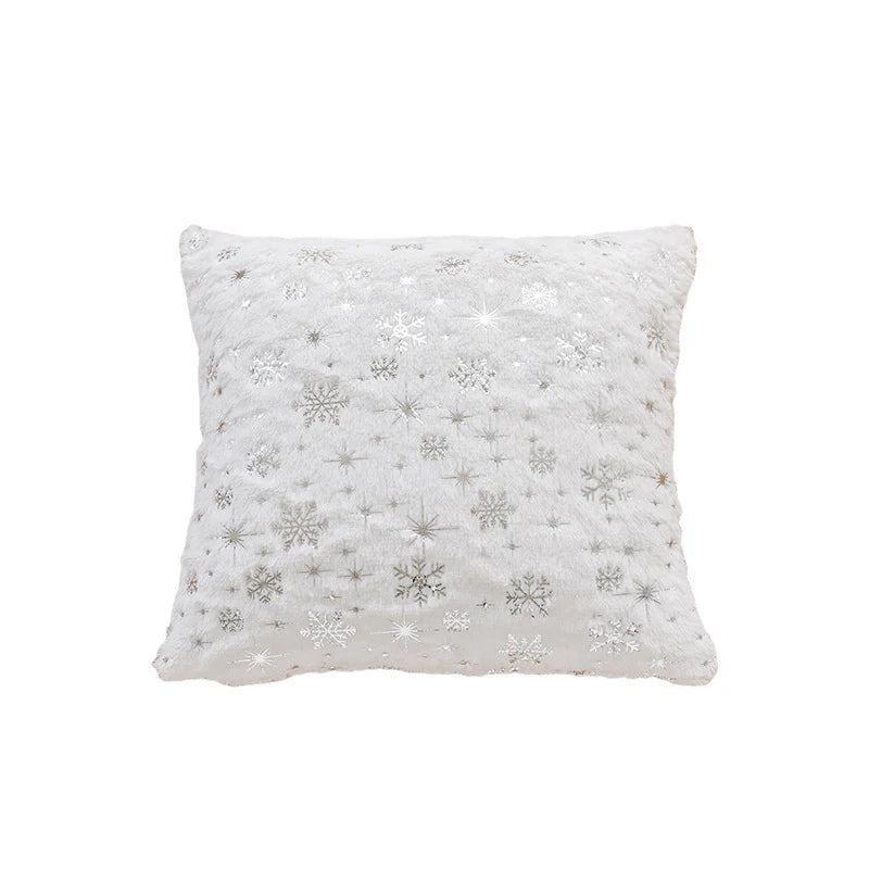 Throw Pillow Ultra-Soft Faux Fur & Holographic Foil