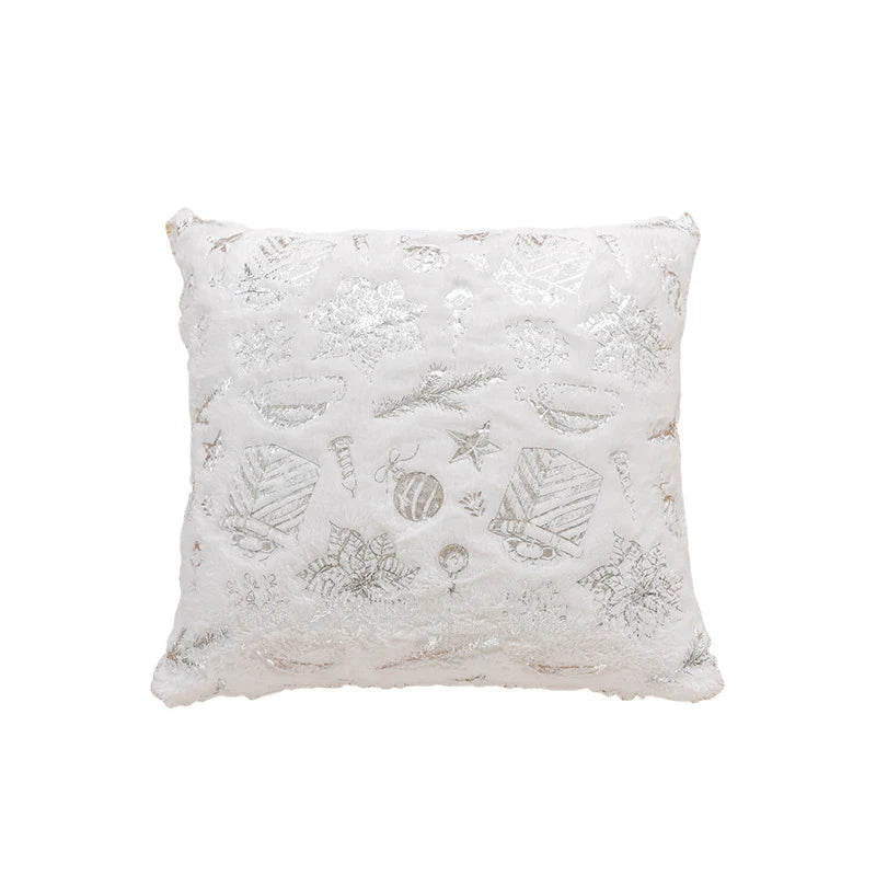 Throw Pillow Ultra-Soft Faux Fur & Holographic Foil
