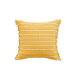 Throw Pillow Woven Striped Fringed Edges