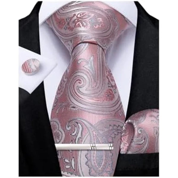 Tie Set Paisley Woven Matching Accessories