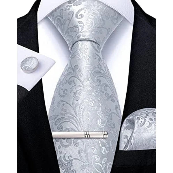 Tie Set Paisley Woven Matching Accessories