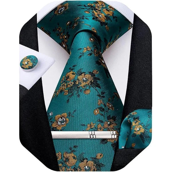 Tie Set Paisley Woven Matching Accessories
