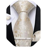 Tie Set Paisley Woven Matching Accessories
