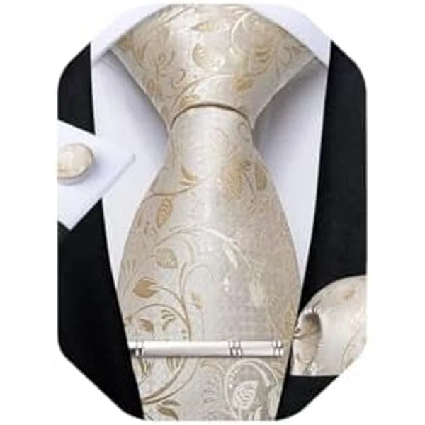 Tie Set Paisley Woven Matching Accessories