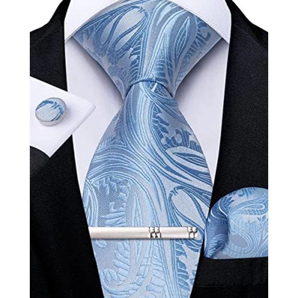 Tie Set Paisley Woven Matching Accessories