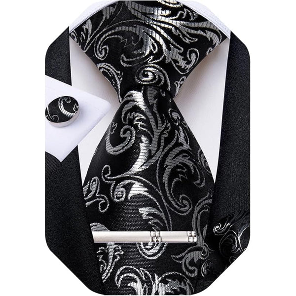 Tie Set Paisley Woven Matching Accessories
