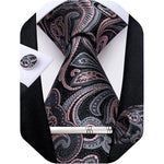 Tie Set Paisley Woven Matching Accessories