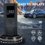 Tire Inflator Cordless Rechargeable 150 PSI Digital Display