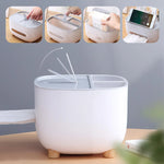 Tissue Box Holder Built-In Phone Stand Double-Layer Storage