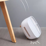 Tissue Box Holder Integrated Phone Stand Dual-Compartment Organizer
