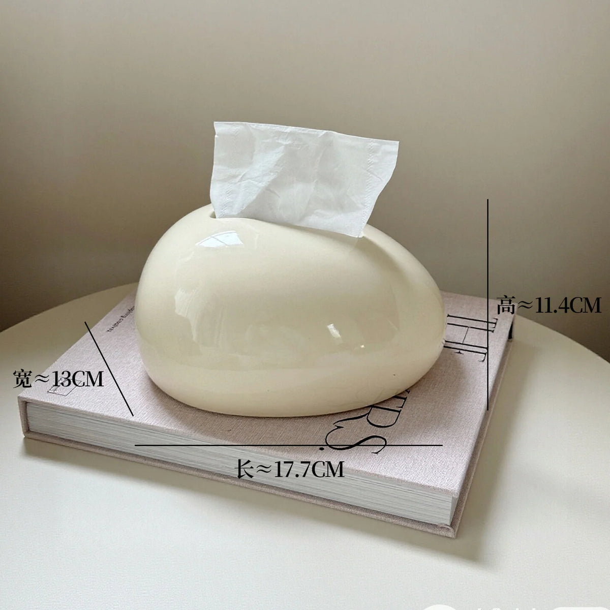 Tissue Box Holder Modern Abstract Glossy Finish