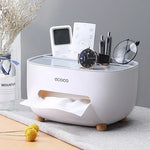 Tissue Dispenser With Phone Holder Dual-Function Design