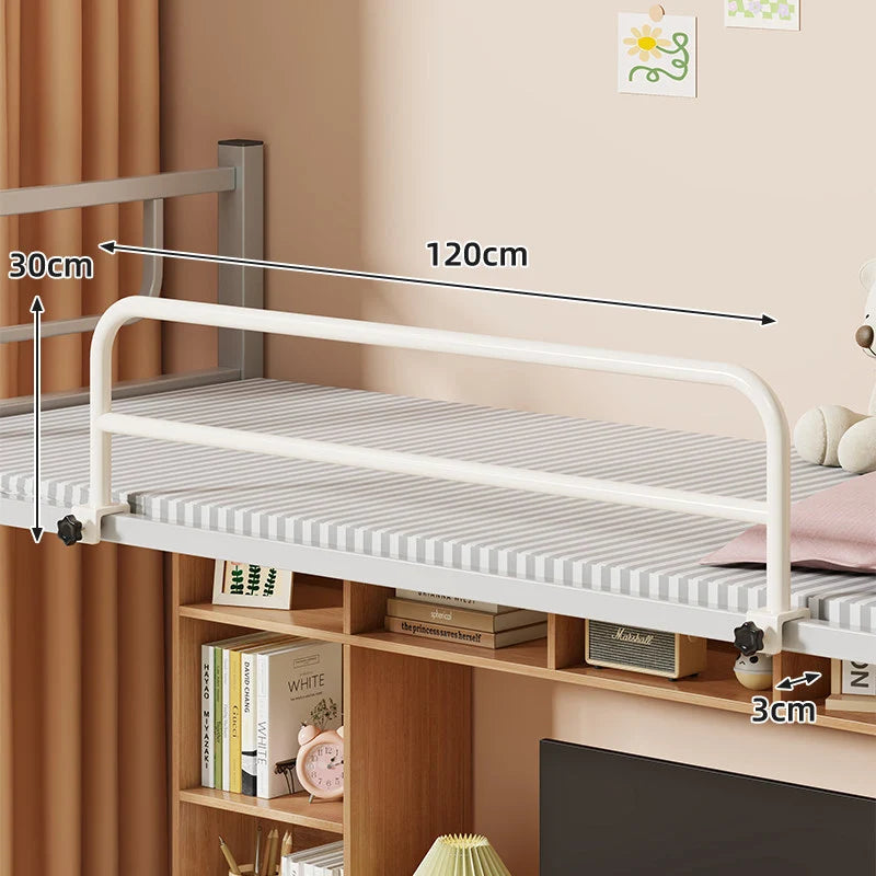 Toddler Bed Guard Rail Foldable Clamp-Mount Powder-Coated Steel