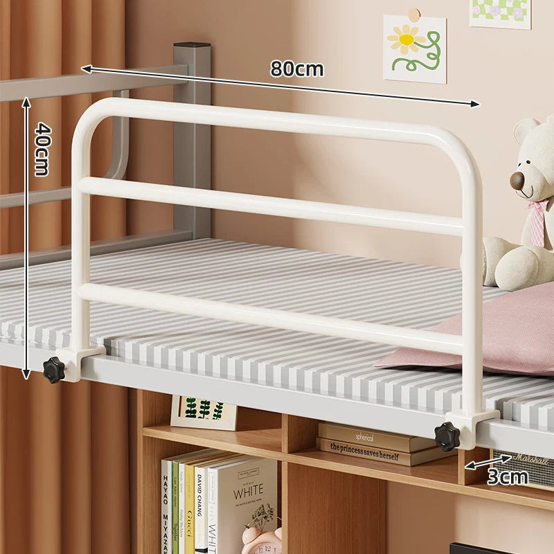 Toddler Bed Guard Rail Foldable Clamp-Mount Powder-Coated Steel