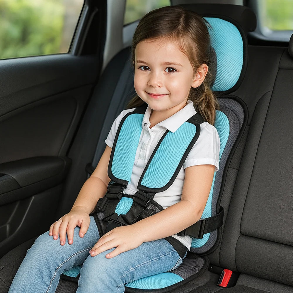 Toddler Car Seat Portable Reinforced Harness Machine Washable Cover