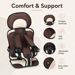 Toddler Car Seat Portable Reinforced Harness Machine Washable Cover