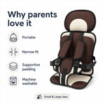 Toddler Car Seat Portable Reinforced Harness Machine Washable Cover