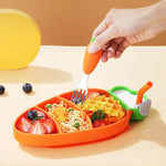 Toddler Suction Plate BPA-Free Silicone Dishwasher-Safe