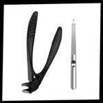 Toenail Clipper Extended Handle Stainless Steel Built-In Nail Catcher