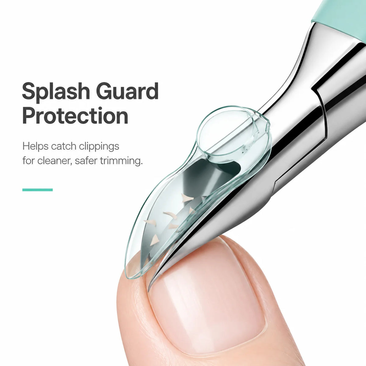 Toenail Clippers Curved Stainless Steel Spring-Assisted Clipping Guard