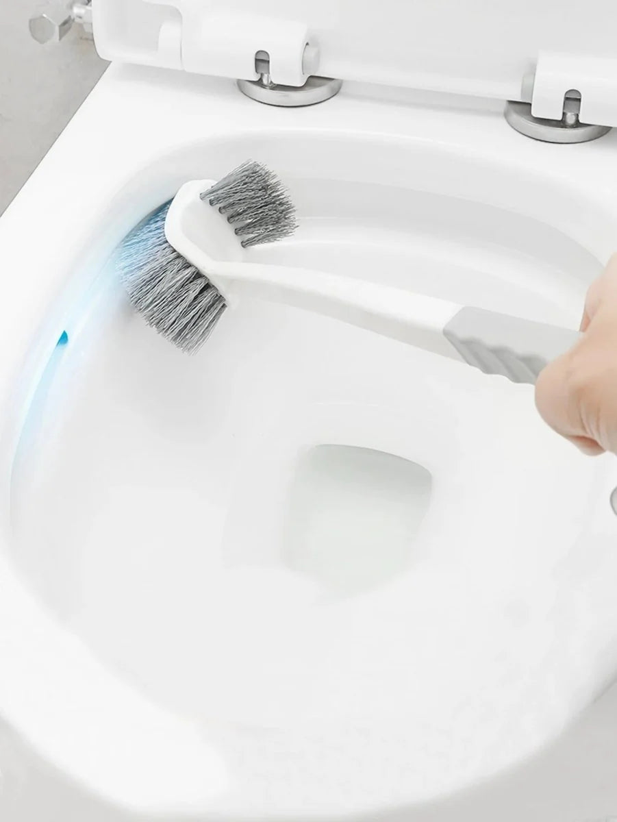 Toilet Brush Double-Sided Angled Head Wall-Mounted Long Handle
