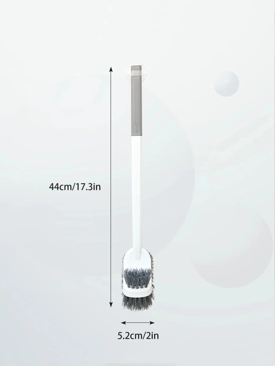 Toilet Brush Double-Sided Angled Head Wall-Mounted Long Handle