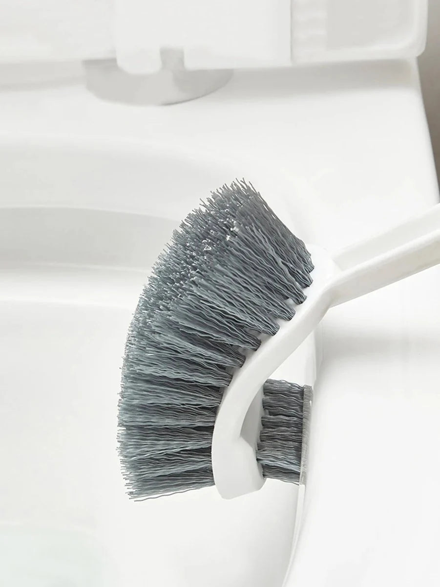 Toilet Brush Double-Sided Angled Head Wall-Mounted Long Handle