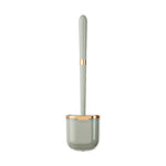Toilet Brush Flexible Silicone Head Wall-Mounted Holder