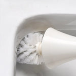 Toilet Brush Silicone Flexible Head Ventilated Holder