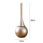 Toilet Brush Silicone Flexible Head Ventilated Holder